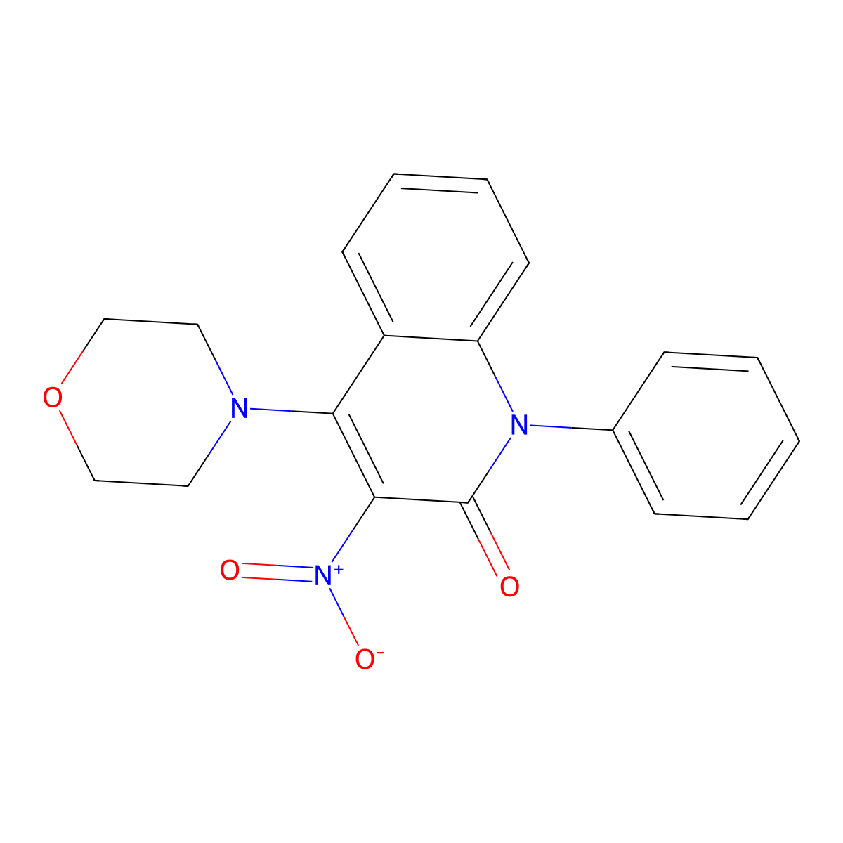 4-(morpholin-4-yl)-3-nitro-1-phenylquinolin-2(1H)-one molecular structure, CAS 309736-10-5