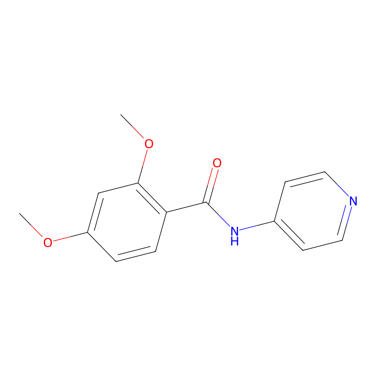 2,4-dimethoxy-N-(pyridin-4-yl)benzamide molecular structure, CAS 309736-94-5