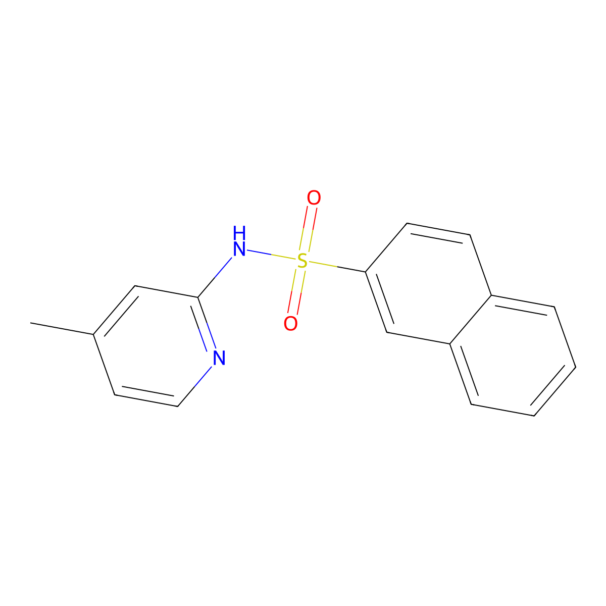 N-(4-methylpyridin-2-yl)naphthalene-2-sulfonamide molecular structure, CAS 309736-98-9