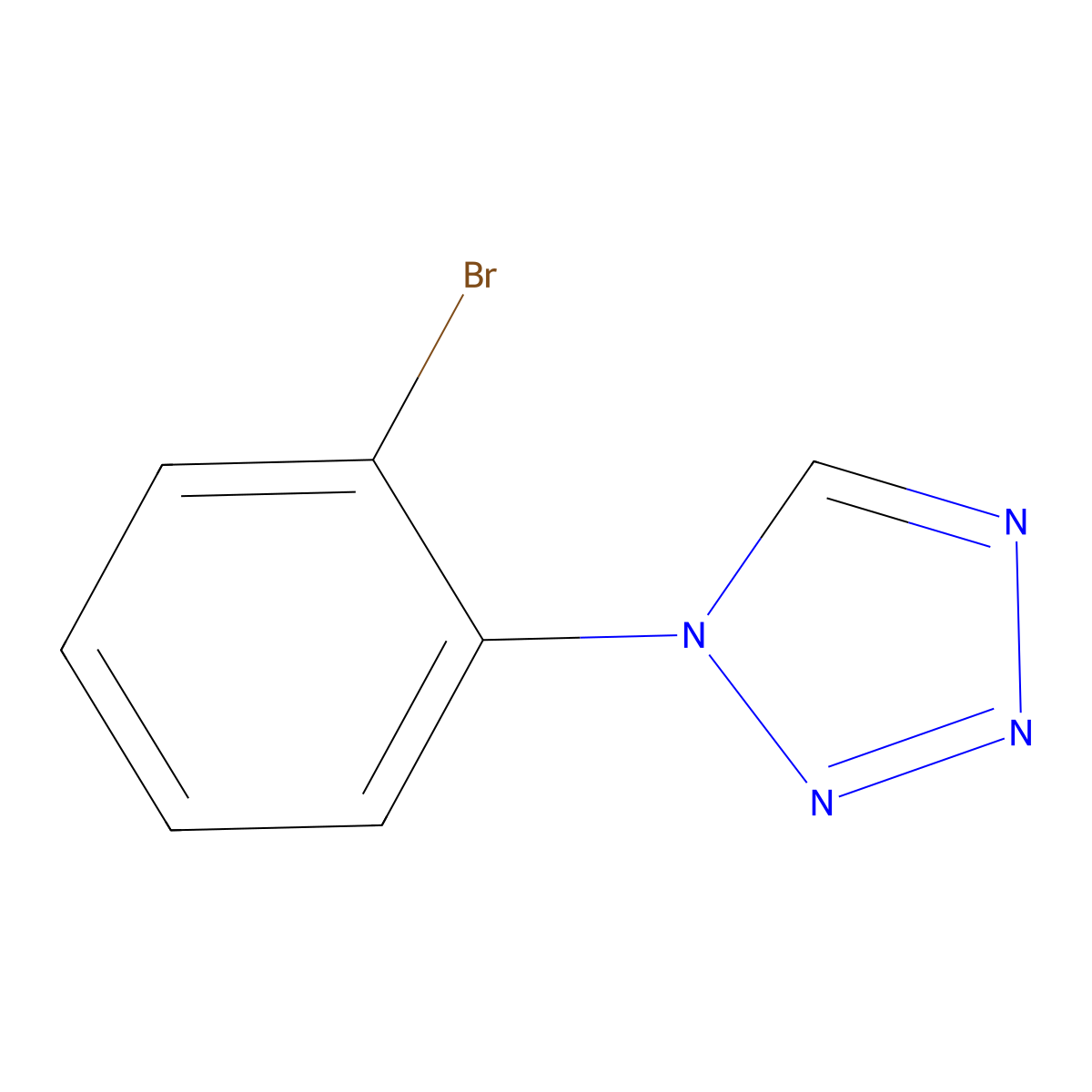 1-(2-bromophenyl)-1H-1,2,3,4-tetrazole molecular structure, CAS 309737-83-5