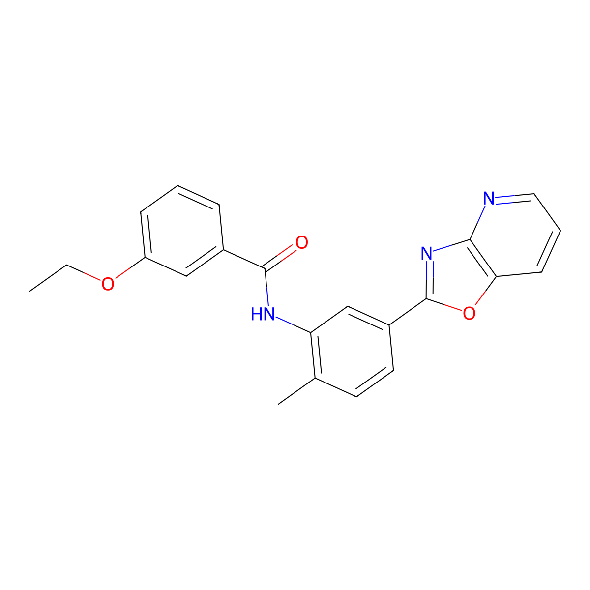 3-ethoxy-N-(2-methyl-5-[1,3]oxazolo[4,5-b]pyridin-2-ylphenyl)benzamide molecular structure, CAS 309738-15-6