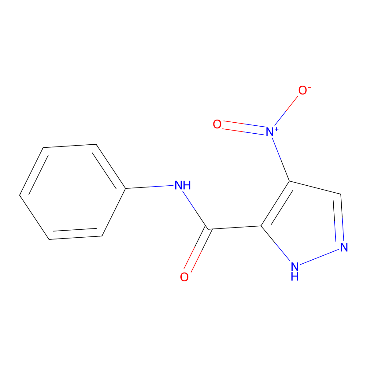 4-nitro-N-phenyl-1H-pyrazole-3-carboxamide molecular structure, CAS 309740-93-0