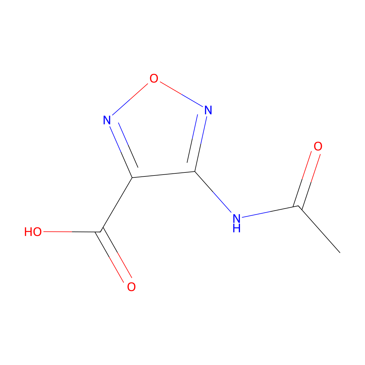4-Acetamido-1,2,5-oxadiazole-3-carboxylic acid molecular structure, CAS 309740-95-2