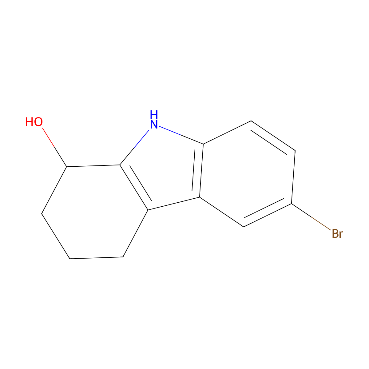 6-Bromo-2,3,4,9-tetrahydro-1H-carbazol-1-ol molecular structure, CAS 309741-11-5