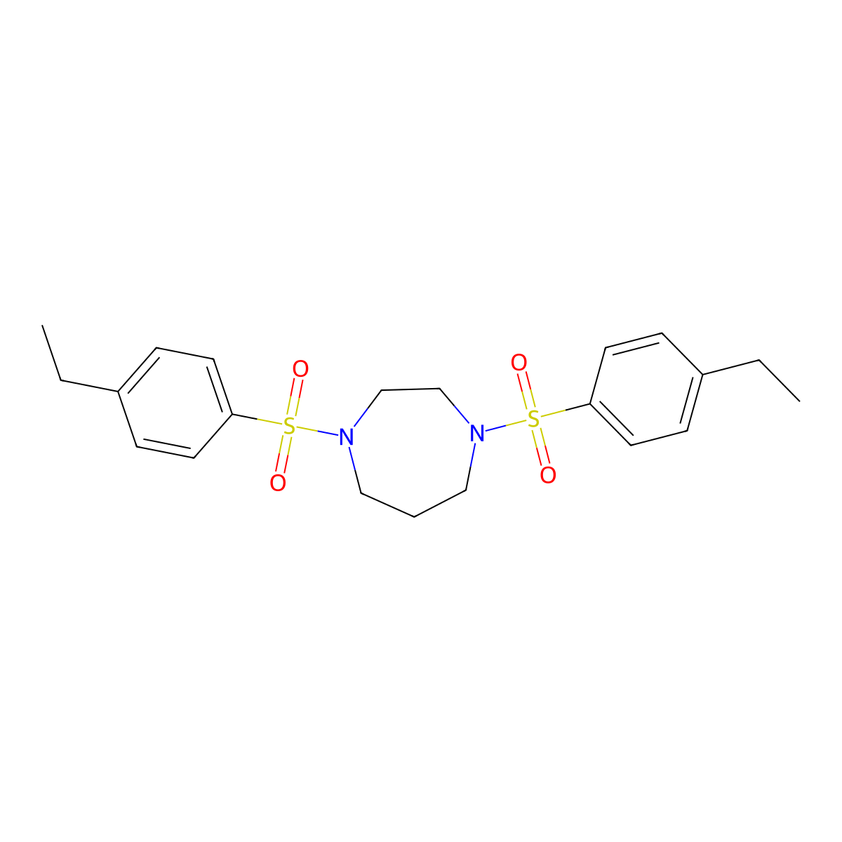1,4-Bis[(4-ethylphenyl)sulfonyl]-1,4-diazepane molecular structure, CAS 309741-70-6