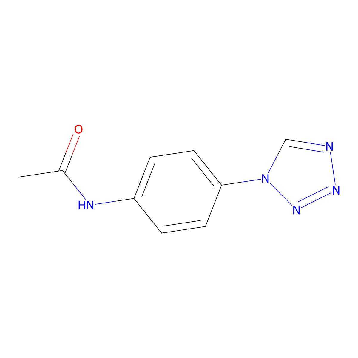 N-[4-(1H-tetrazol-1-yl)phenyl]acetamide molecular structure, CAS 309742-07-2