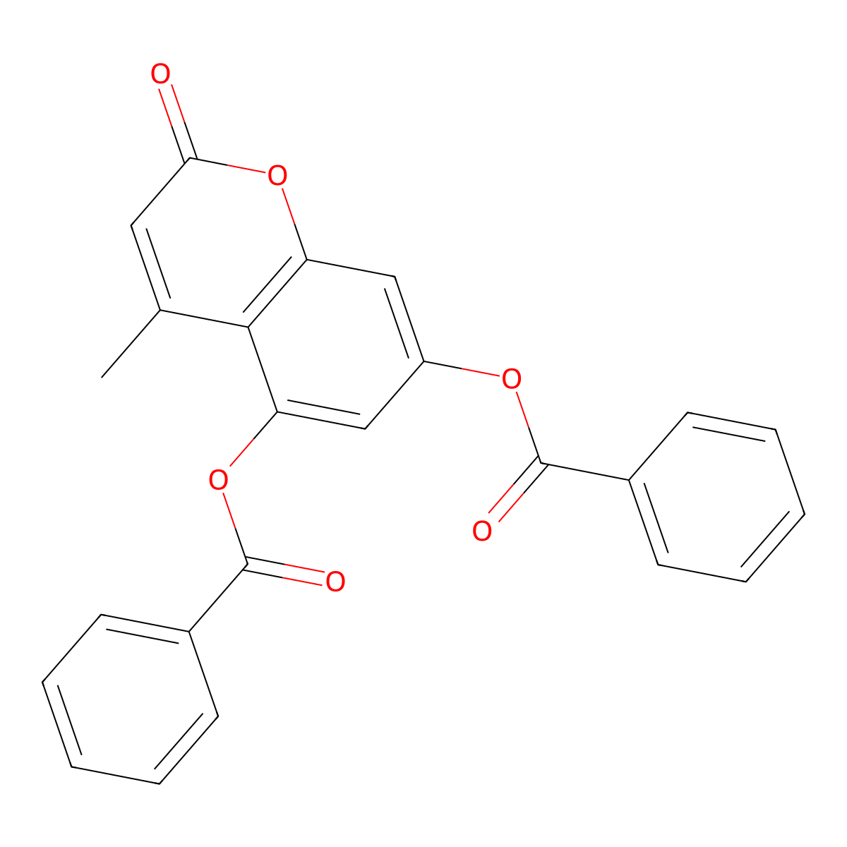 (5-Benzoyloxy-4-methyl-2-oxochromen-7-yl) benzoate molecular structure, CAS 309742-13-0