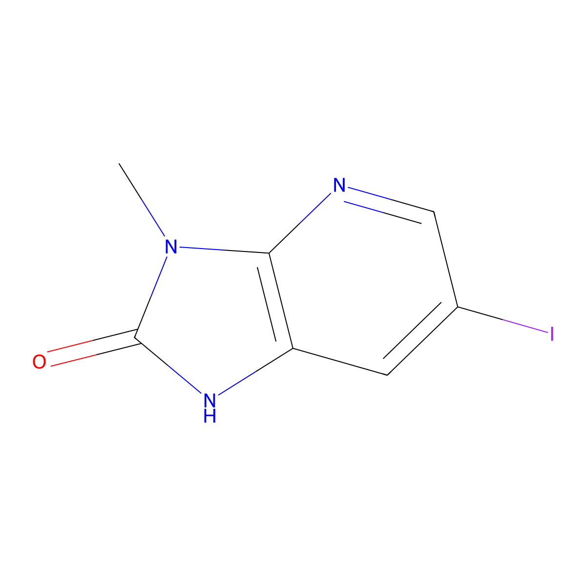 6-Iodo-3-methyl-1H-imidazo[4,5-b]pyridin-2(3H)-one molecular structure, CAS 309742-29-8