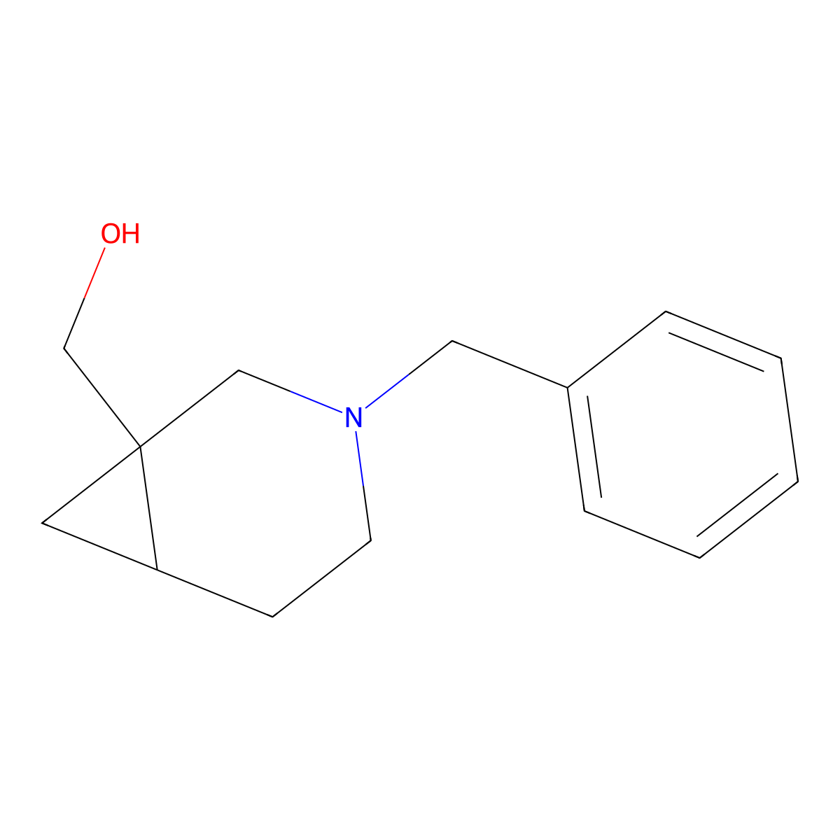 (3-Benzyl-3-azabicyclo[4.1.0]heptan-1-yl)methanol molecular structure, CAS 309748-42-3