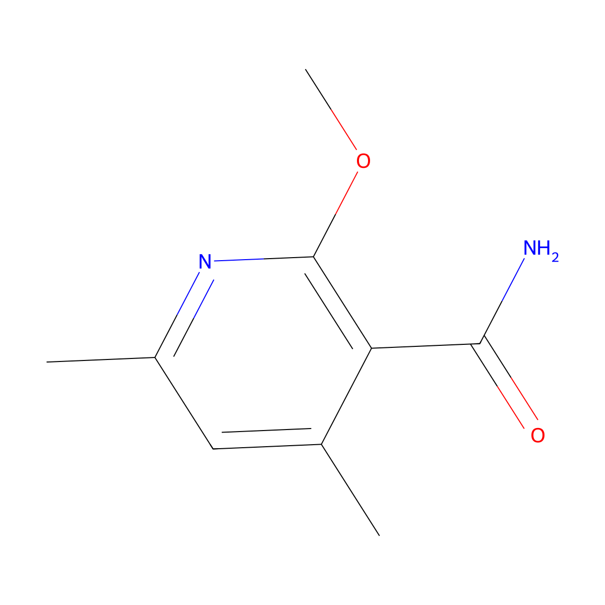 2-Methoxy-4,6-dimethylnicotinamide molecular structure, CAS 309755-79-1