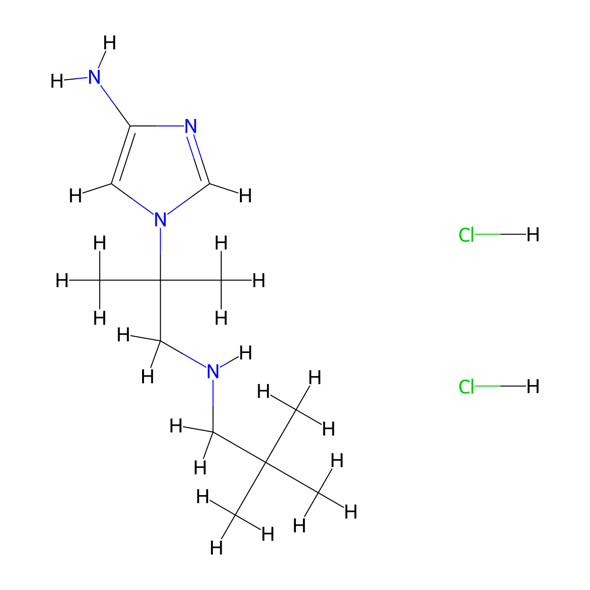 1-(2-Methyl-1-(neopentylamino)propan-2-YL)-1H-imidazol-4-amine dihydrochloride molecular structure, CAS 3097627-05-6
