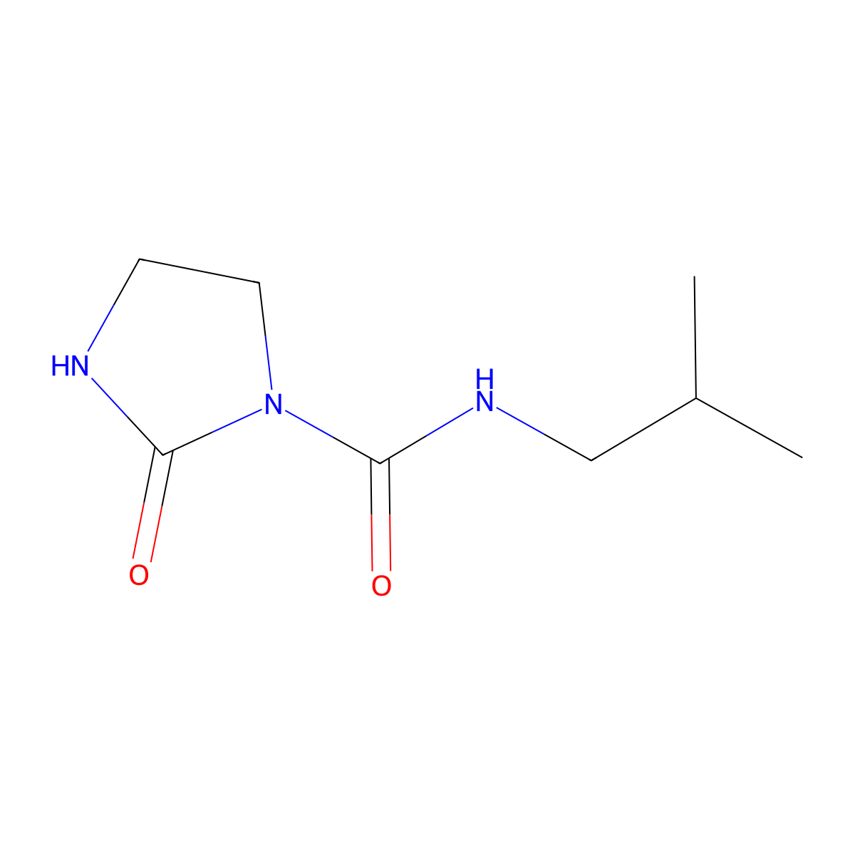 Isocarbamid molecular structure, CAS 30979-48-7