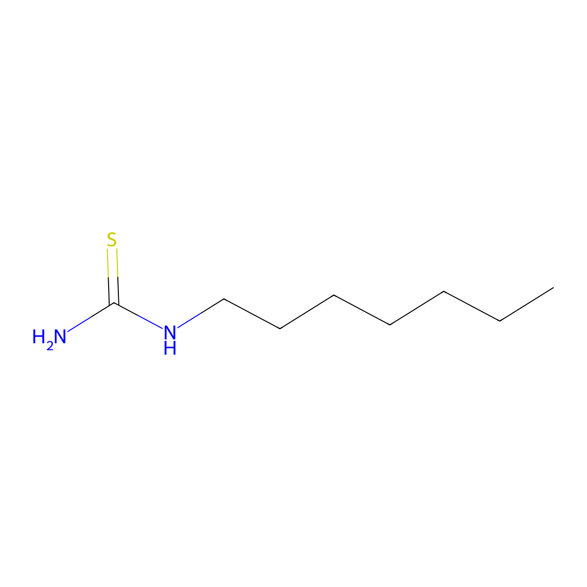 1-Heptyl-2-thiourea molecular structure, CAS 3098-03-1