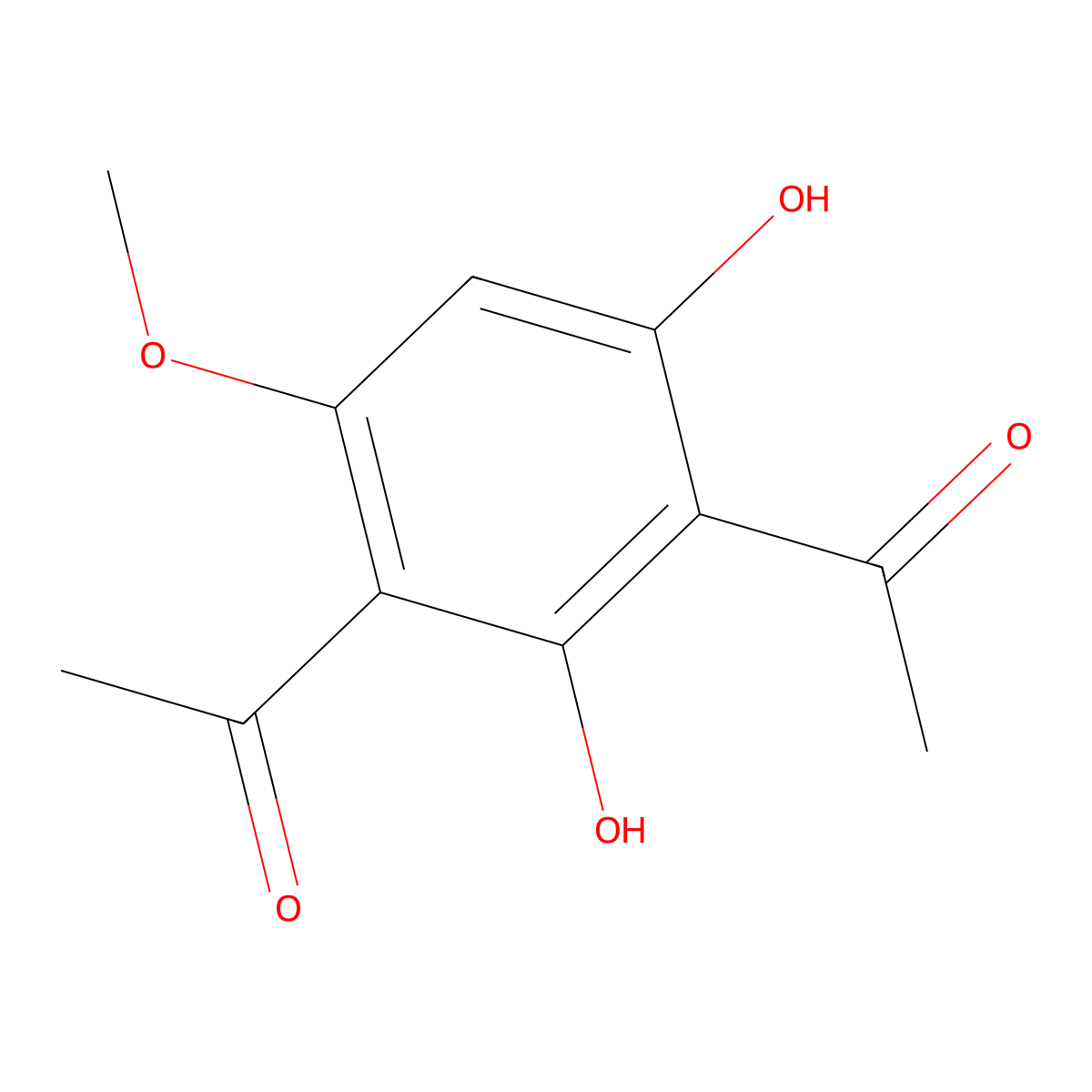 1-(3-Acetyl-2,4-dihydroxy-6-methoxyphenyl)ethan-1-one molecular structure, CAS 3098-38-2