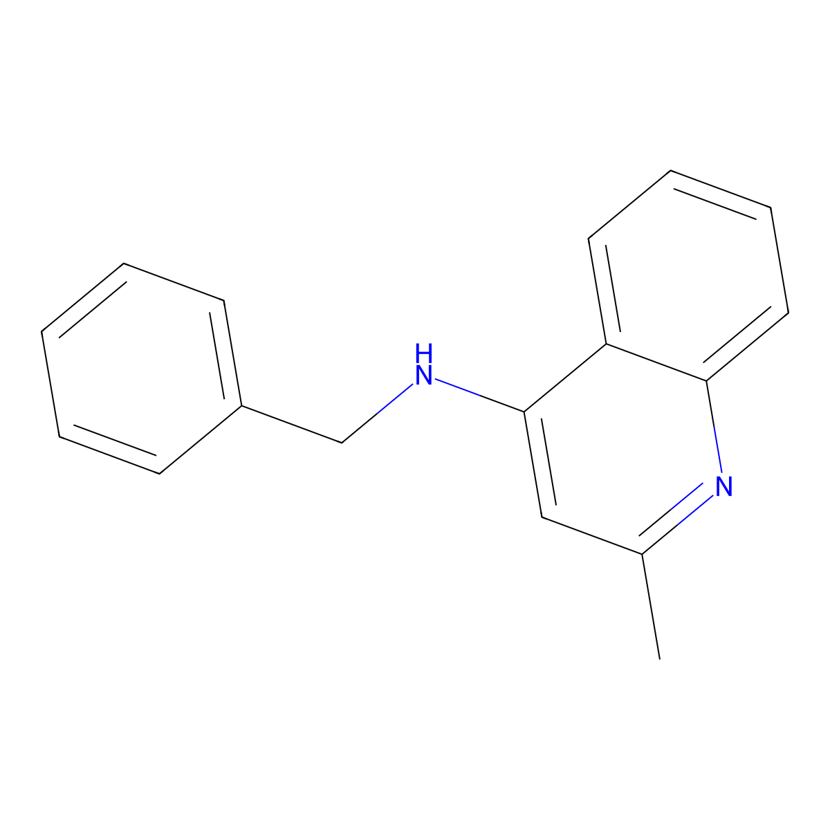 N-benzyl-2-methylquinolin-4-amine molecular structure, CAS 30980-57-5