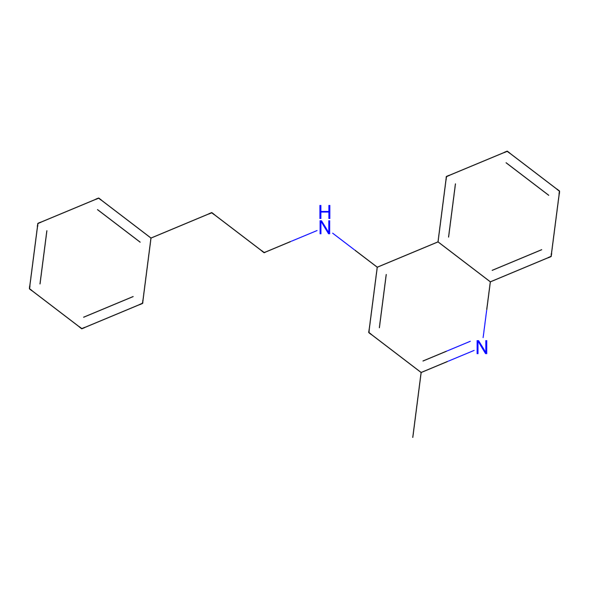 2-methyl-N-phenethylquinolin-4-amine molecular structure, CAS 30980-59-7