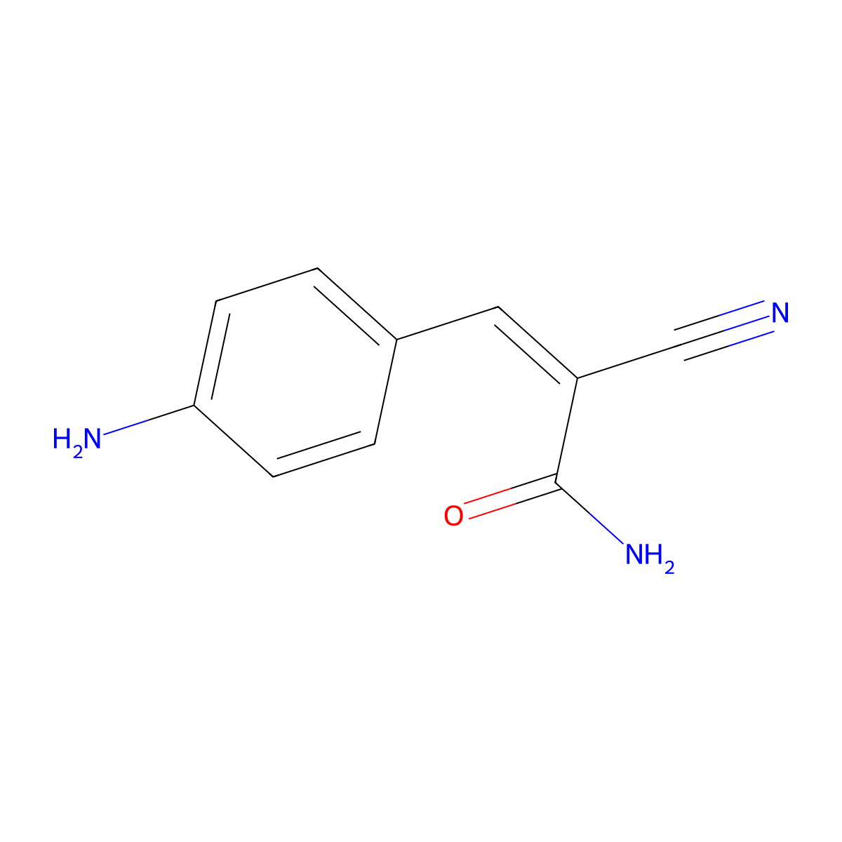 3-(4-Aminophenyl)-2-cyanoprop-2-enamide molecular structure, CAS 30980-78-0