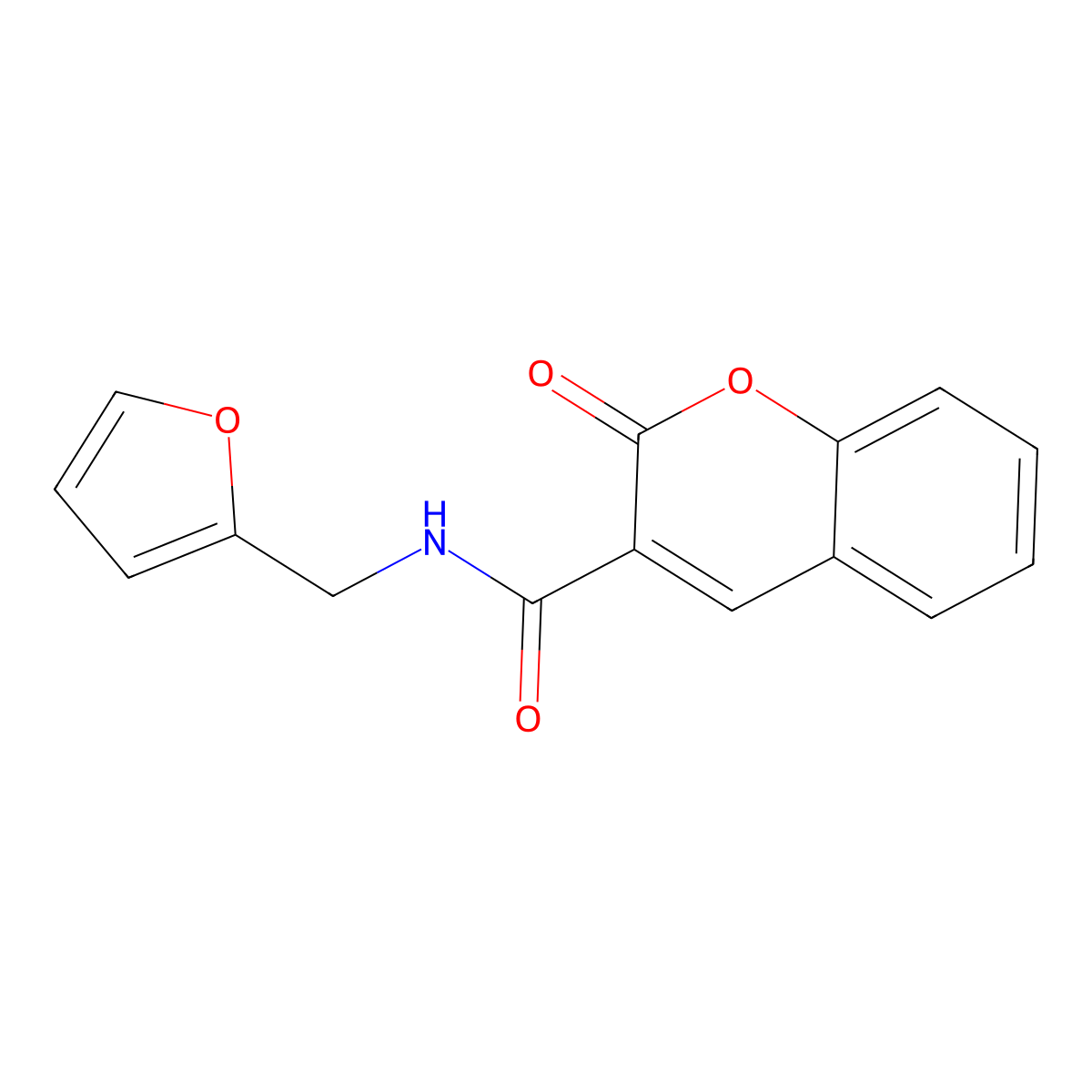 N-(2-furylmethyl)-2-oxo-2H-chromene-3-carboxamide molecular structure, CAS 30982-47-9