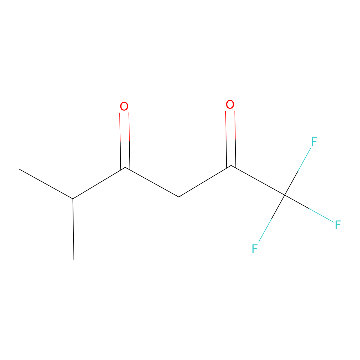2,4-Hexanedione, 1,1,1-trifluoro-5-methyl- molecular structure, CAS 30984-28-2