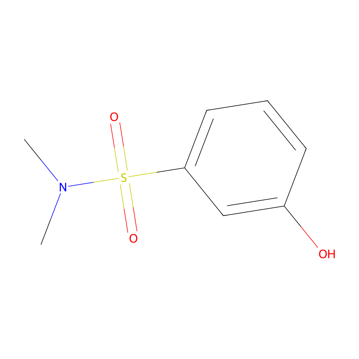 3-hydroxy-N,N-dimethylbenzene-1-sulfonamide molecular structure, CAS 30988-91-1