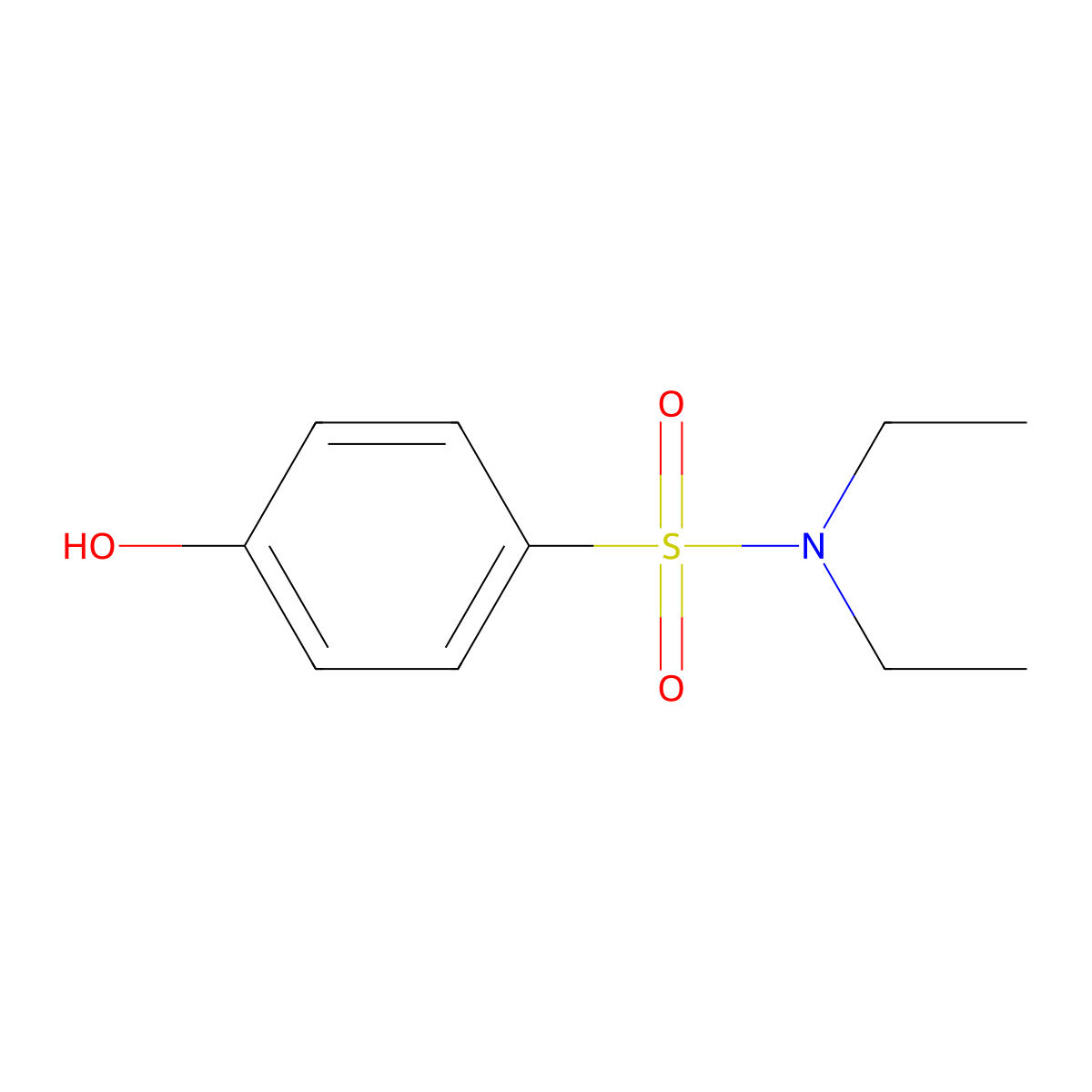 N,N-diethyl-4-hydroxybenzenesulfonamide molecular structure, CAS 30988-93-3