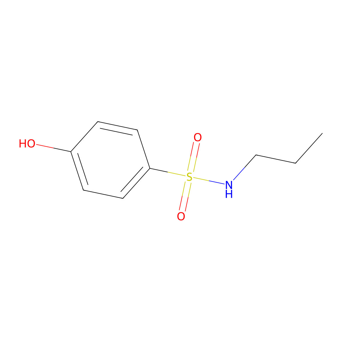 4-hydroxy-N-propylbenzene-1-sulfonamide molecular structure, CAS 30989-01-6