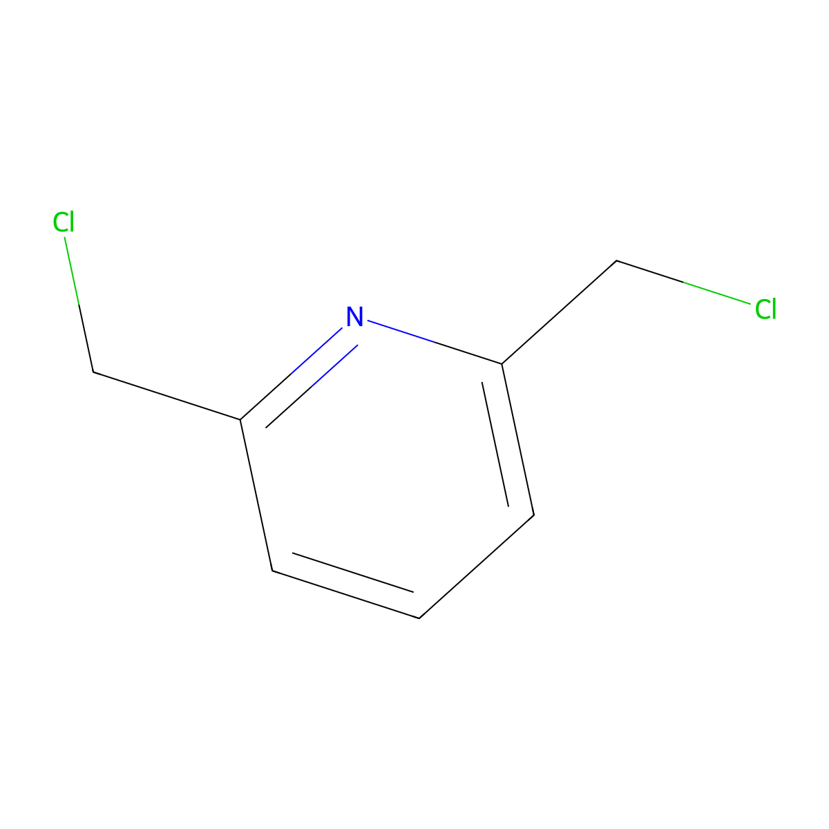 2,6-Bis(chloromethyl)pyridine molecular structure, CAS 3099-28-3