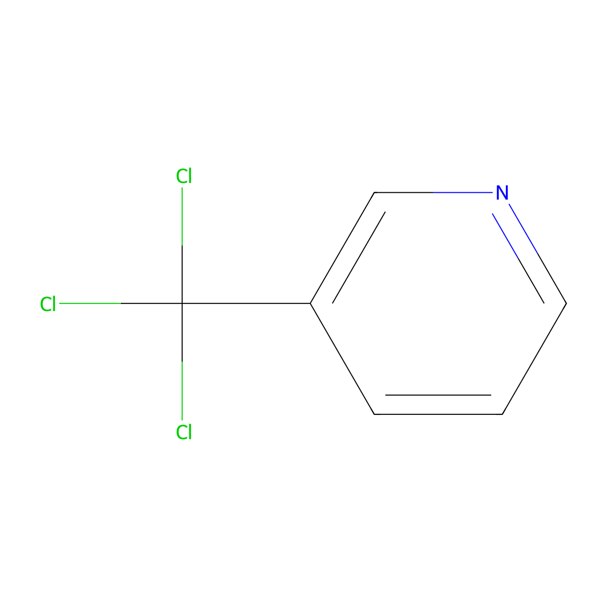 3-(Trichloromethyl)pyridine molecular structure, CAS 3099-50-1