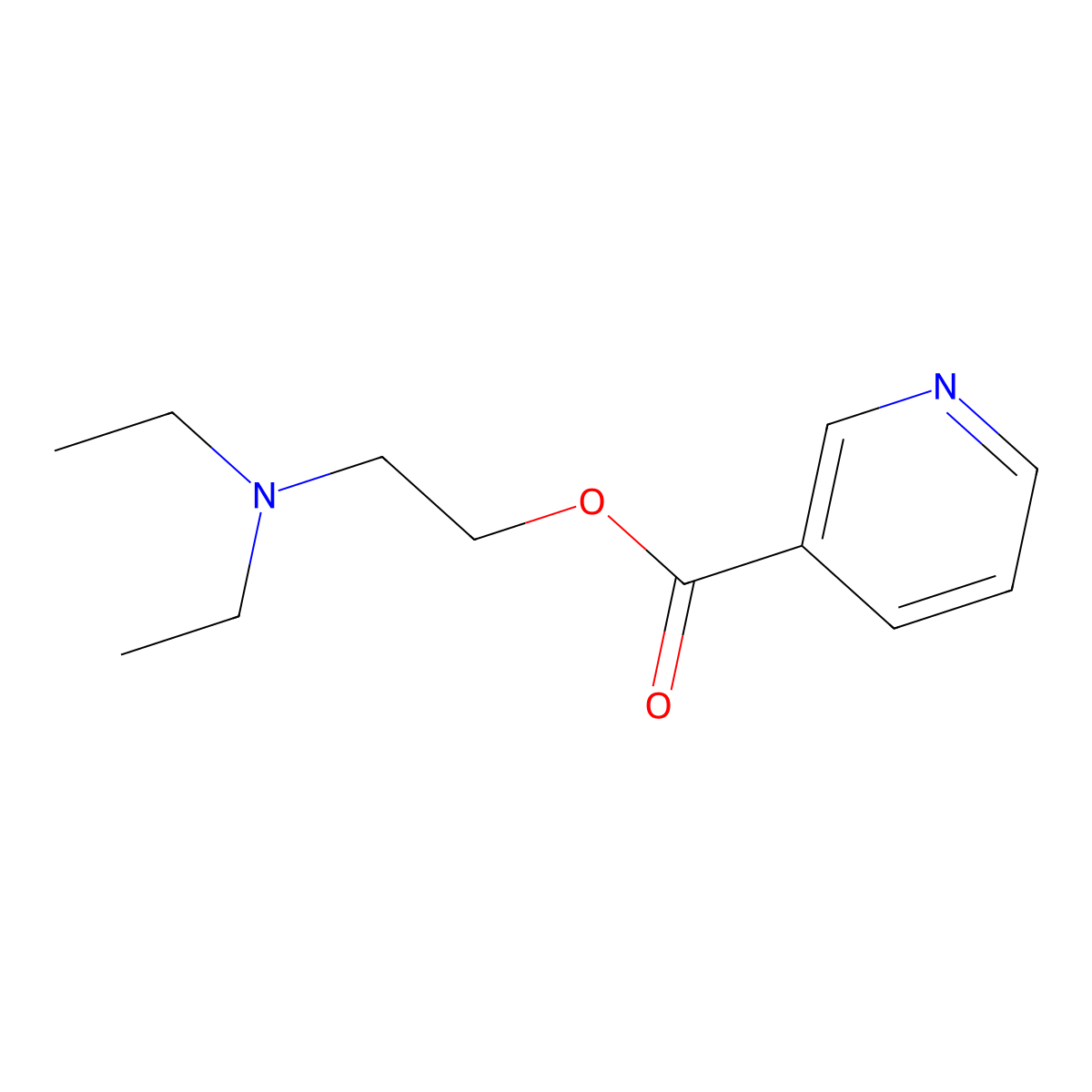 Nicametate molecular structure, CAS 3099-52-3