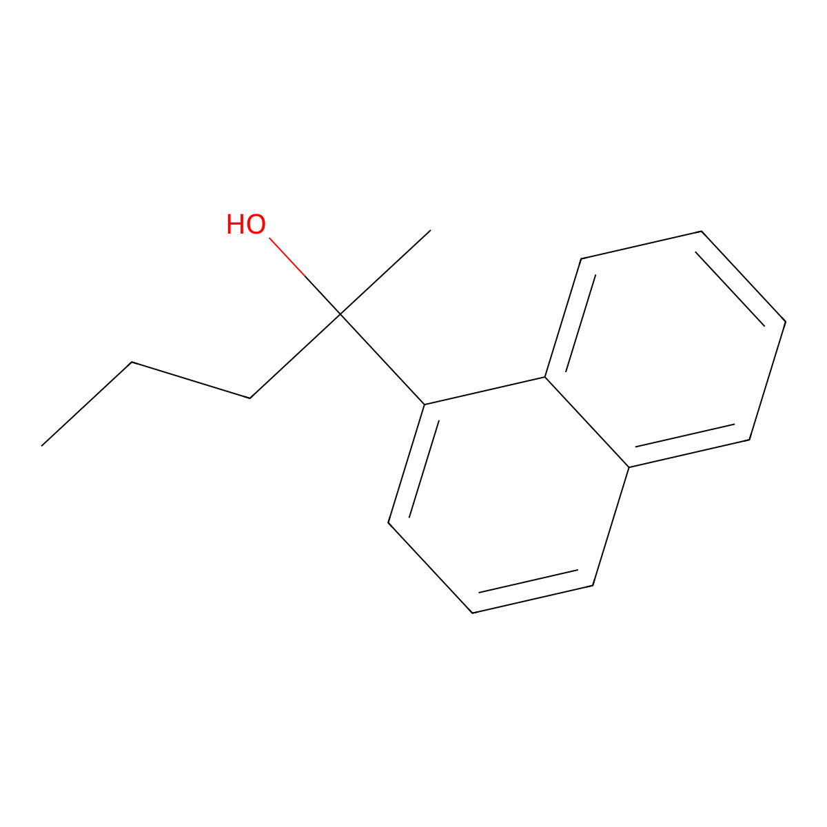 2-(Naphthalen-1-yl)pentan-2-ol molecular structure, CAS 3099-66-9