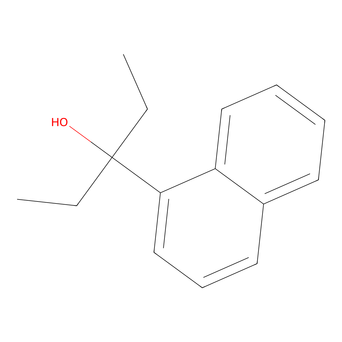 3-(Naphthalen-1-yl)pentan-3-ol molecular structure, CAS 3099-68-1