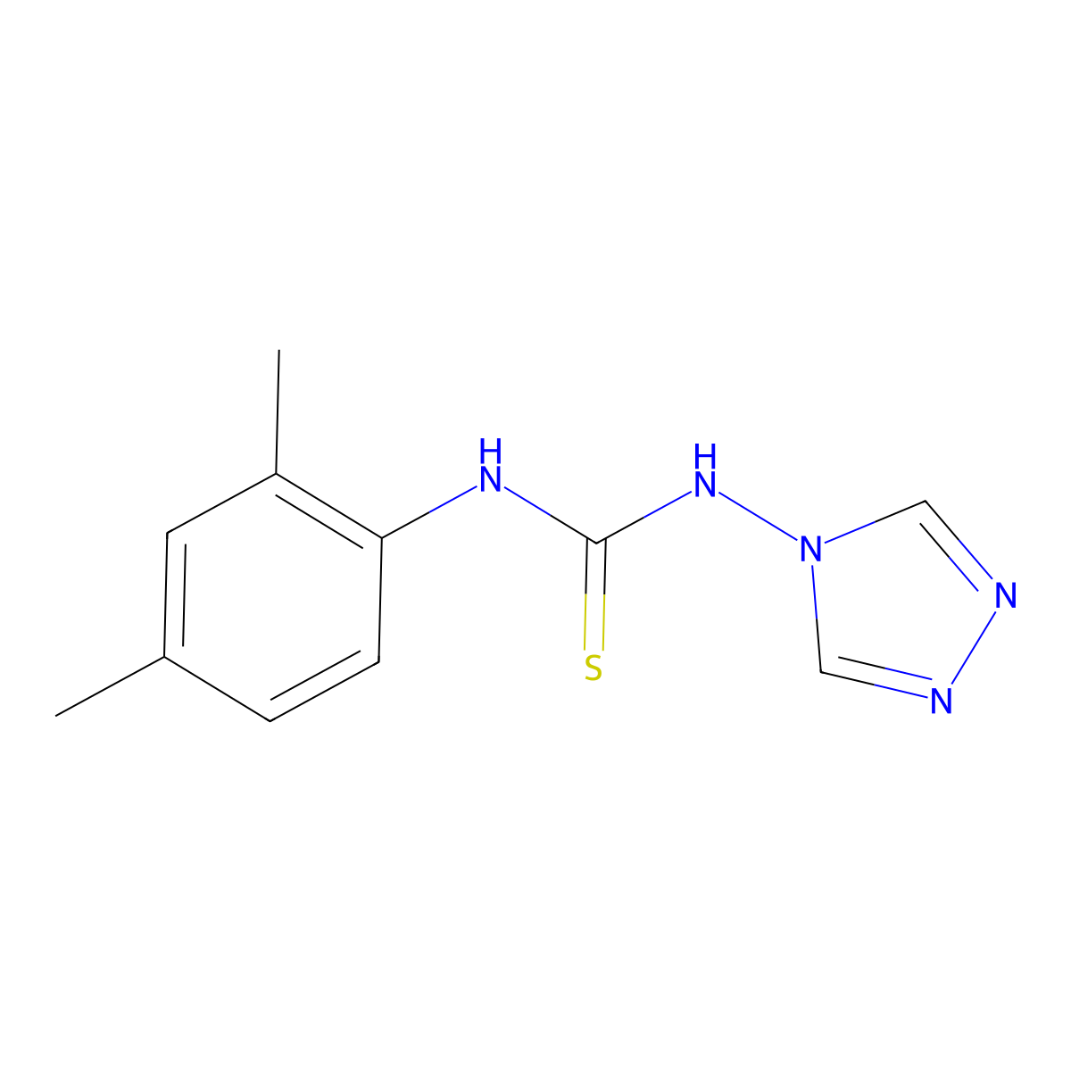 1-(2,4-Dimethylphenyl)-3-(1,2,4-triazol-4-yl)thiourea molecular structure, CAS 30990-69-3