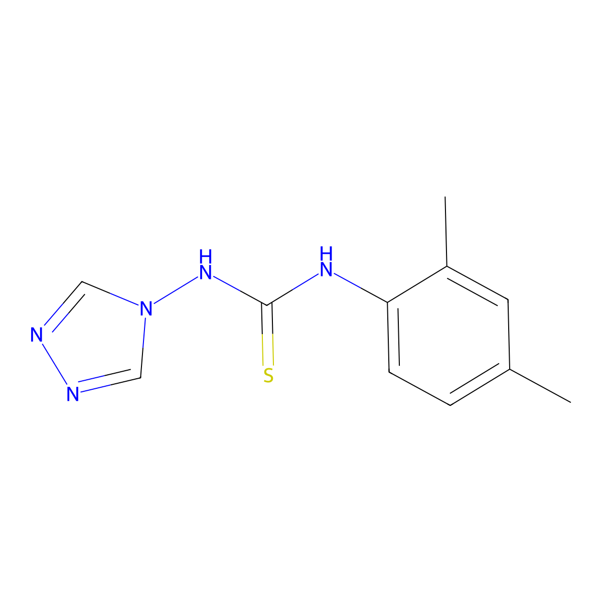 1-(2,4-Dimethylphenyl)-3-(1,2,4-triazol-4-yl)thiourea molecular structure, CAS 30990-69-3