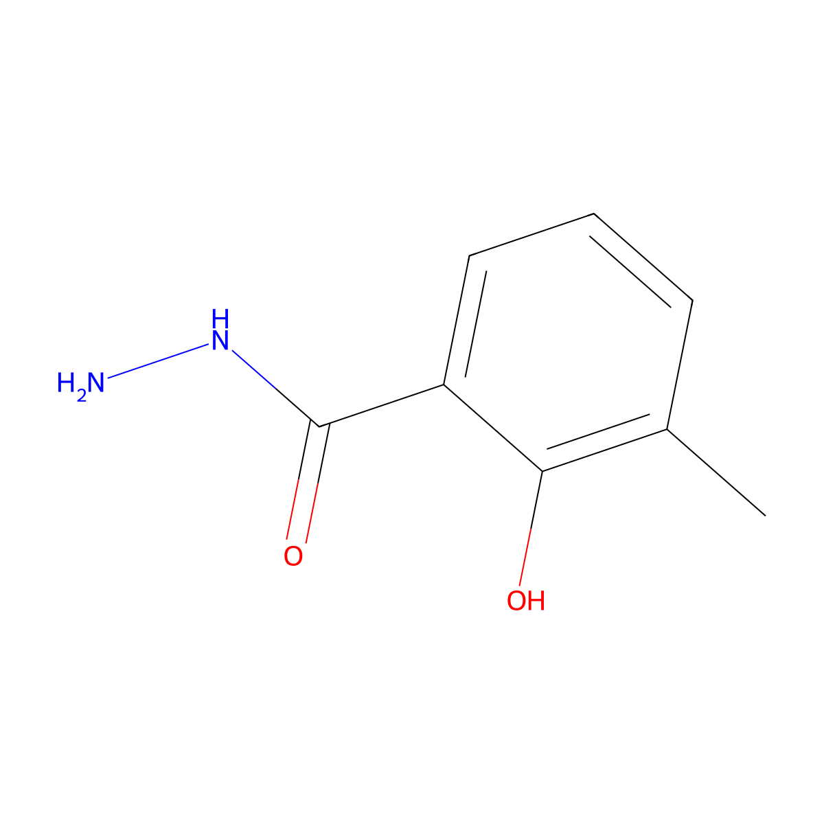 2-Hydroxy-3-methylbenzhydrazide molecular structure, CAS 30991-42-5