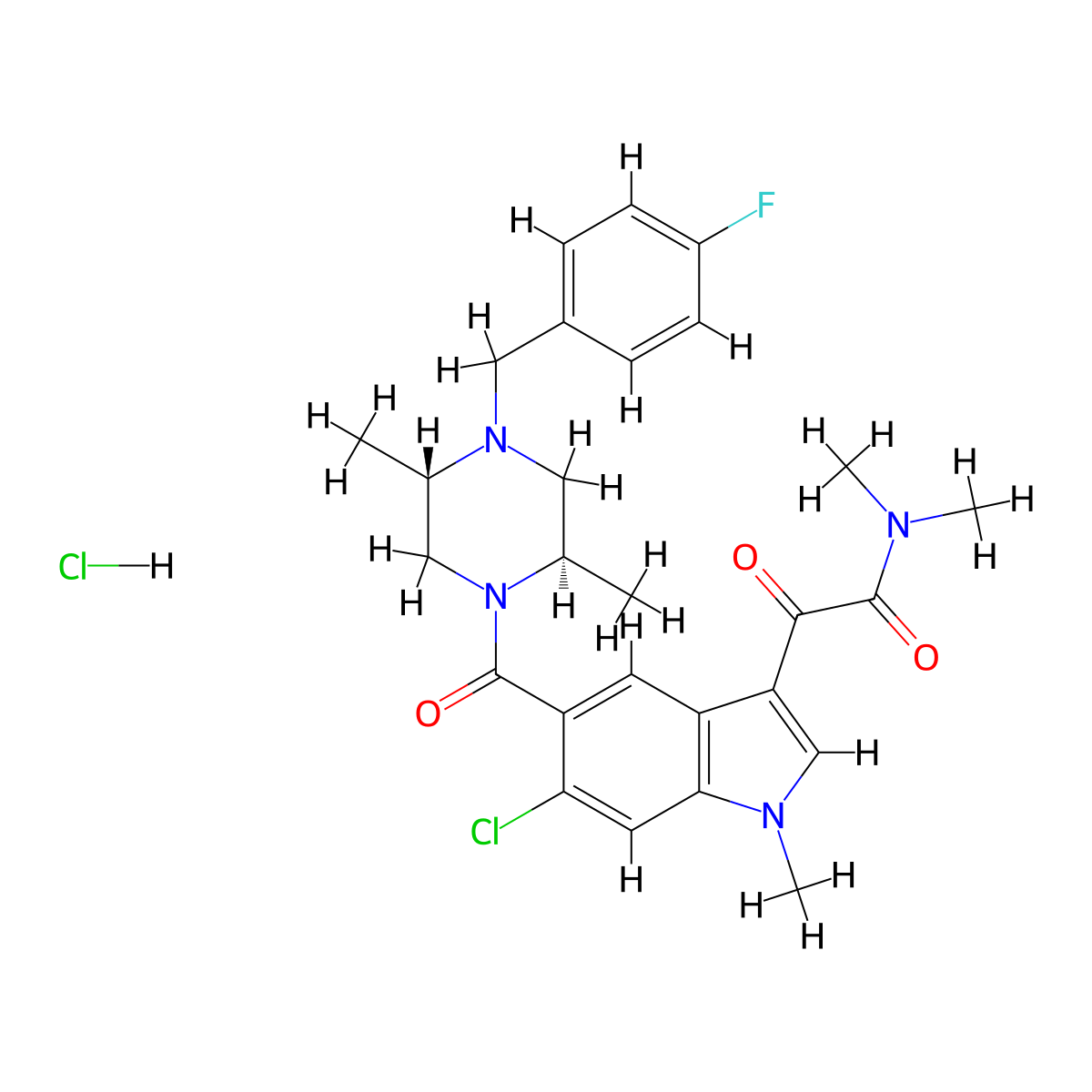 Talmapimod hydrochloride molecular structure, CAS 309915-12-6