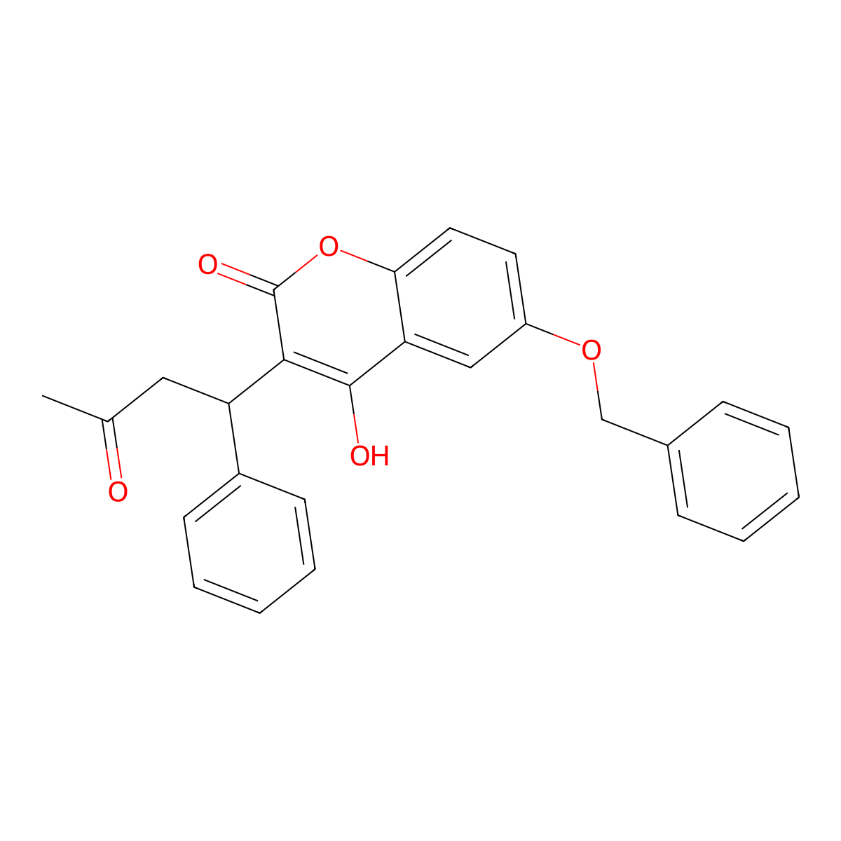 6-Benzyloxy Warfarin molecular structure, CAS 30992-68-8