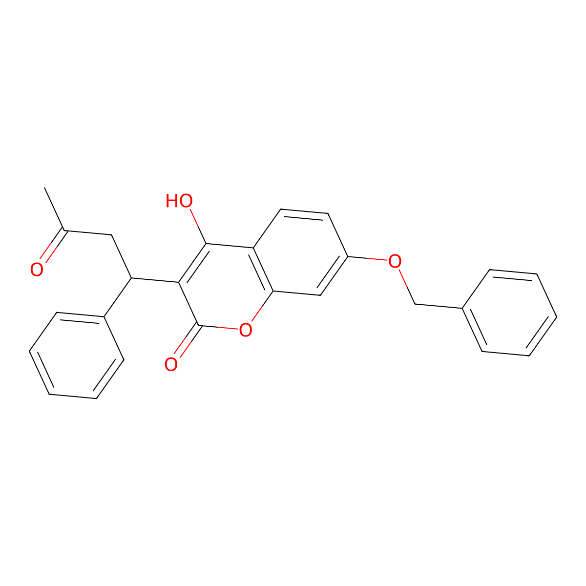 7-Benzyloxy Warfarin molecular structure, CAS 30992-69-9
