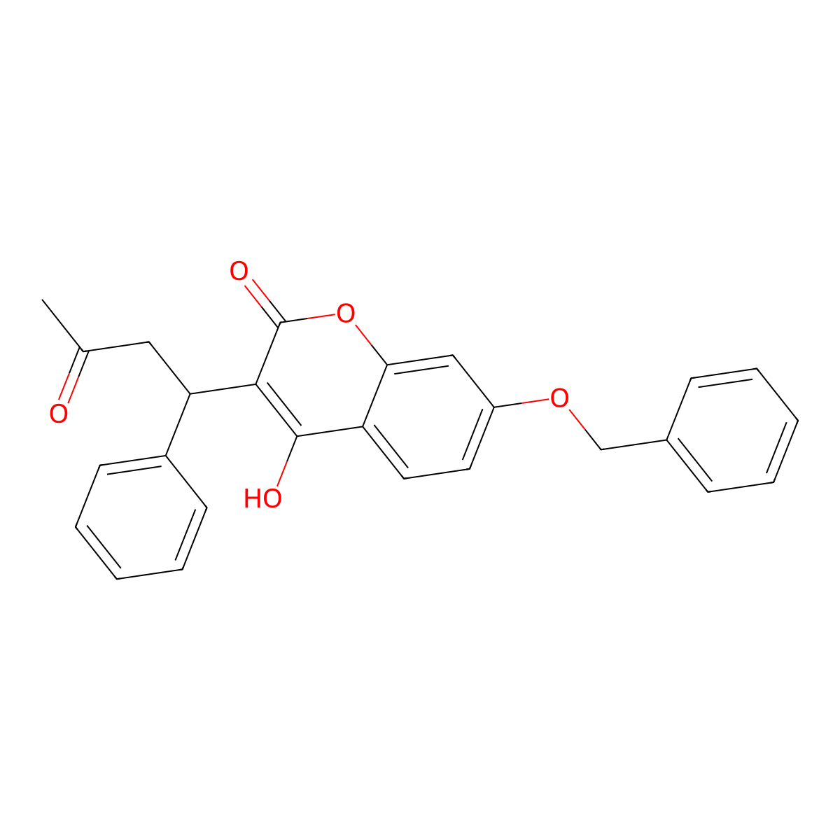 7-Benzyloxy Warfarin molecular structure, CAS 30992-69-9