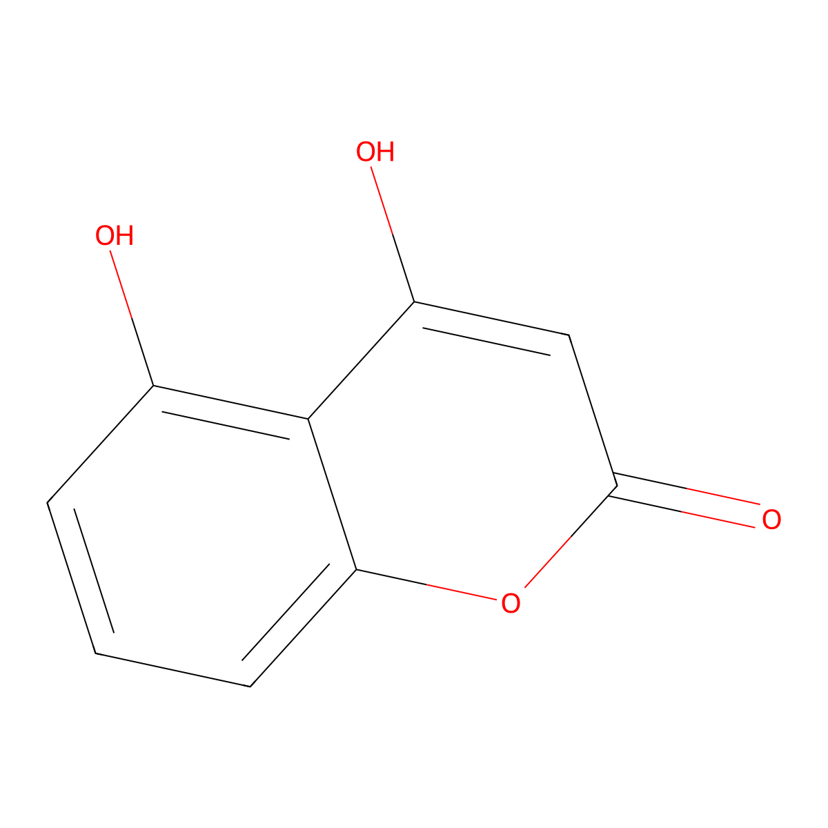 4,5-Dihydroxy-2H-1-benzopyran-2-one molecular structure, CAS 30992-74-6