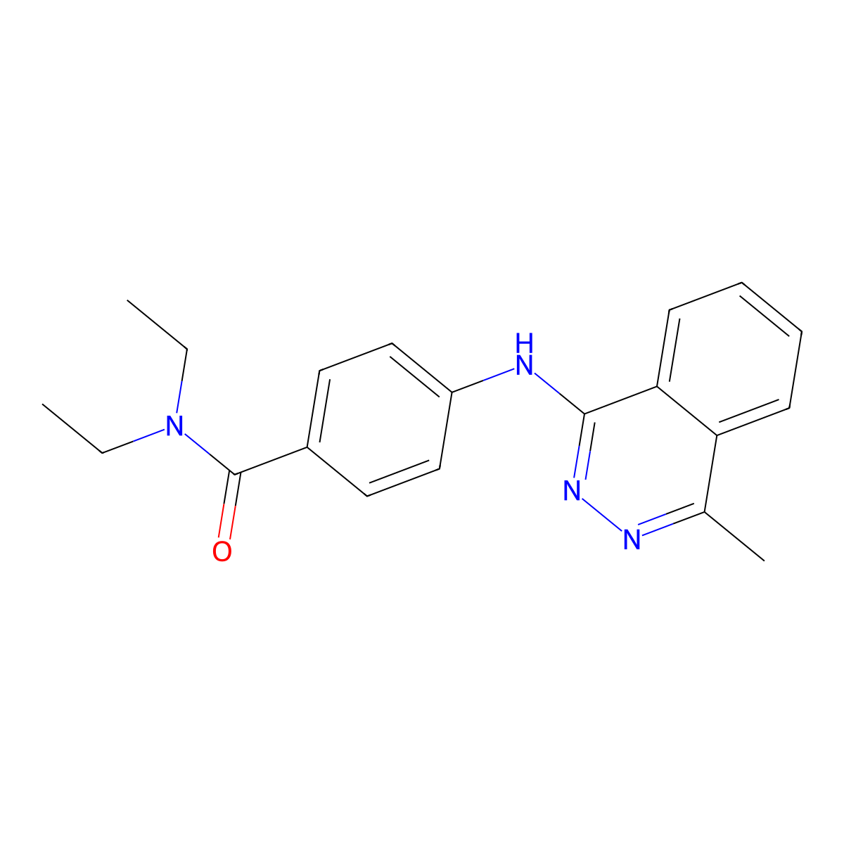 N,N-diethyl-4-[(4-methylphthalazin-1-yl)amino]benzamide molecular structure, CAS 309921-80-0