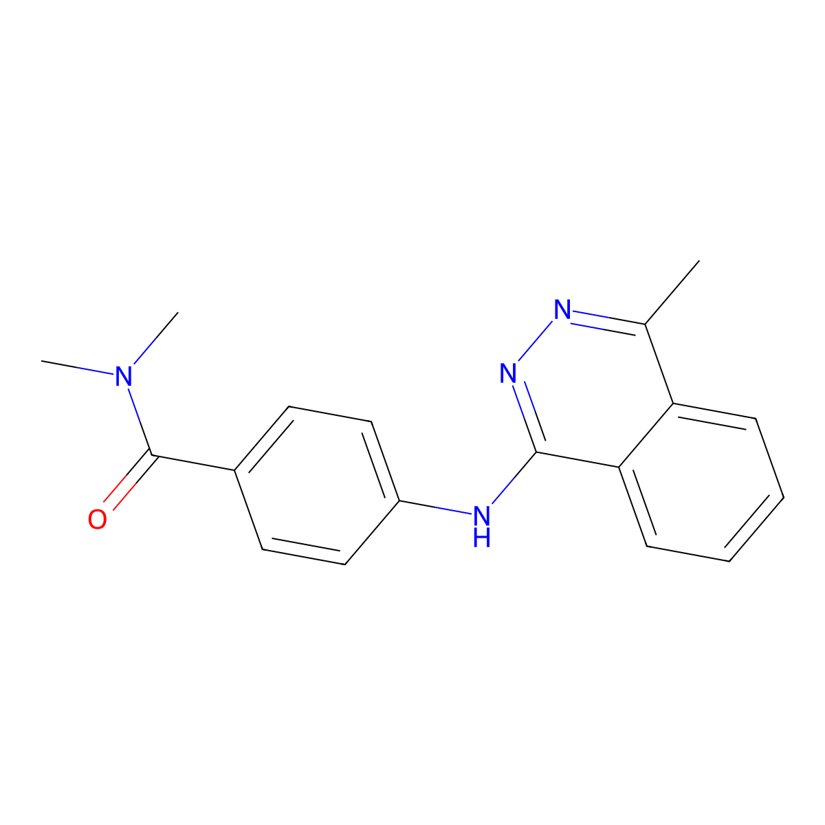 N,N-dimethyl-4-[(4-methylphthalazin-1-yl)amino]benzamide molecular structure, CAS 309921-82-2