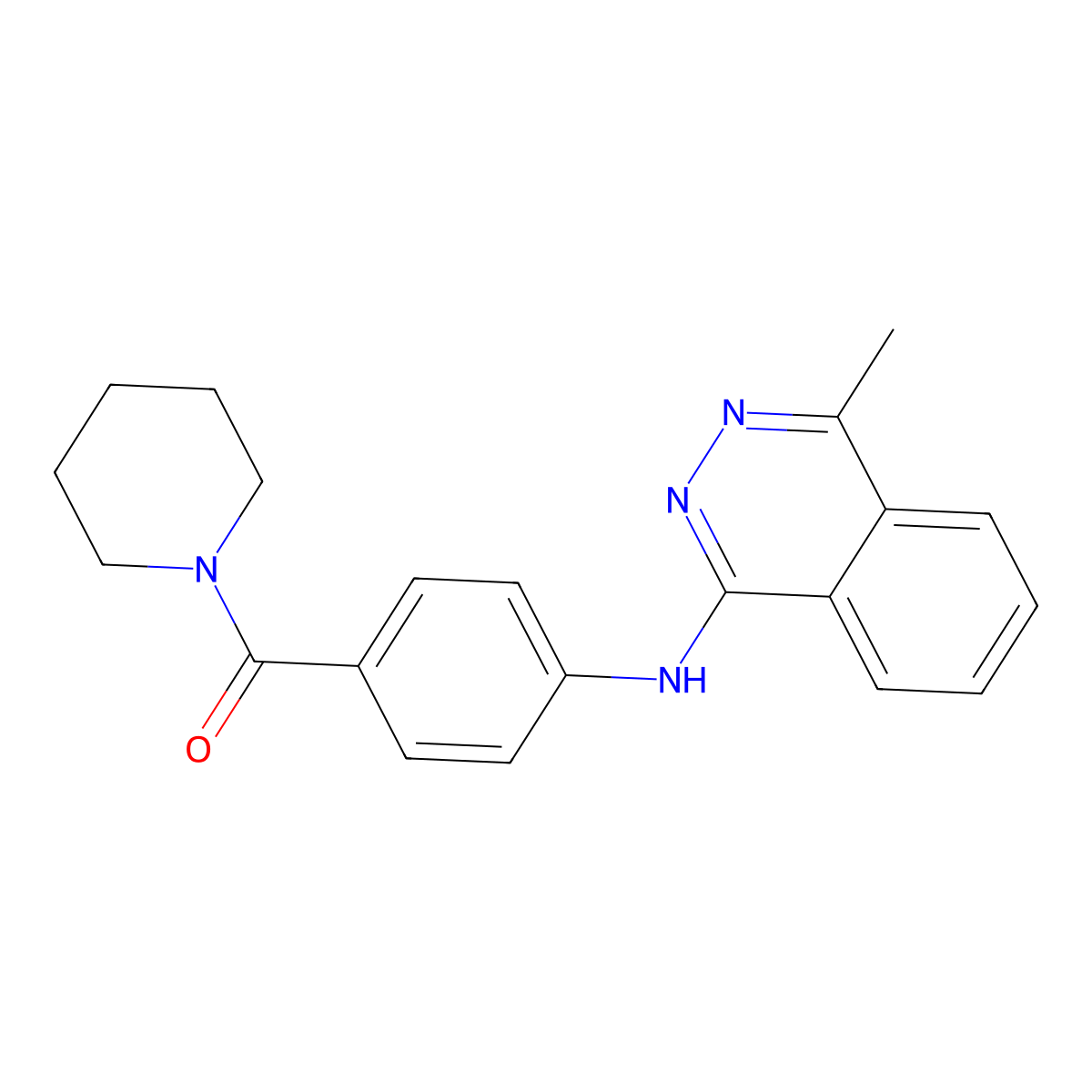 [4-[(4-Methylphthalazin-1-yl)amino]phenyl]-piperidin-1-ylmethanone molecular structure, CAS 309921-84-4