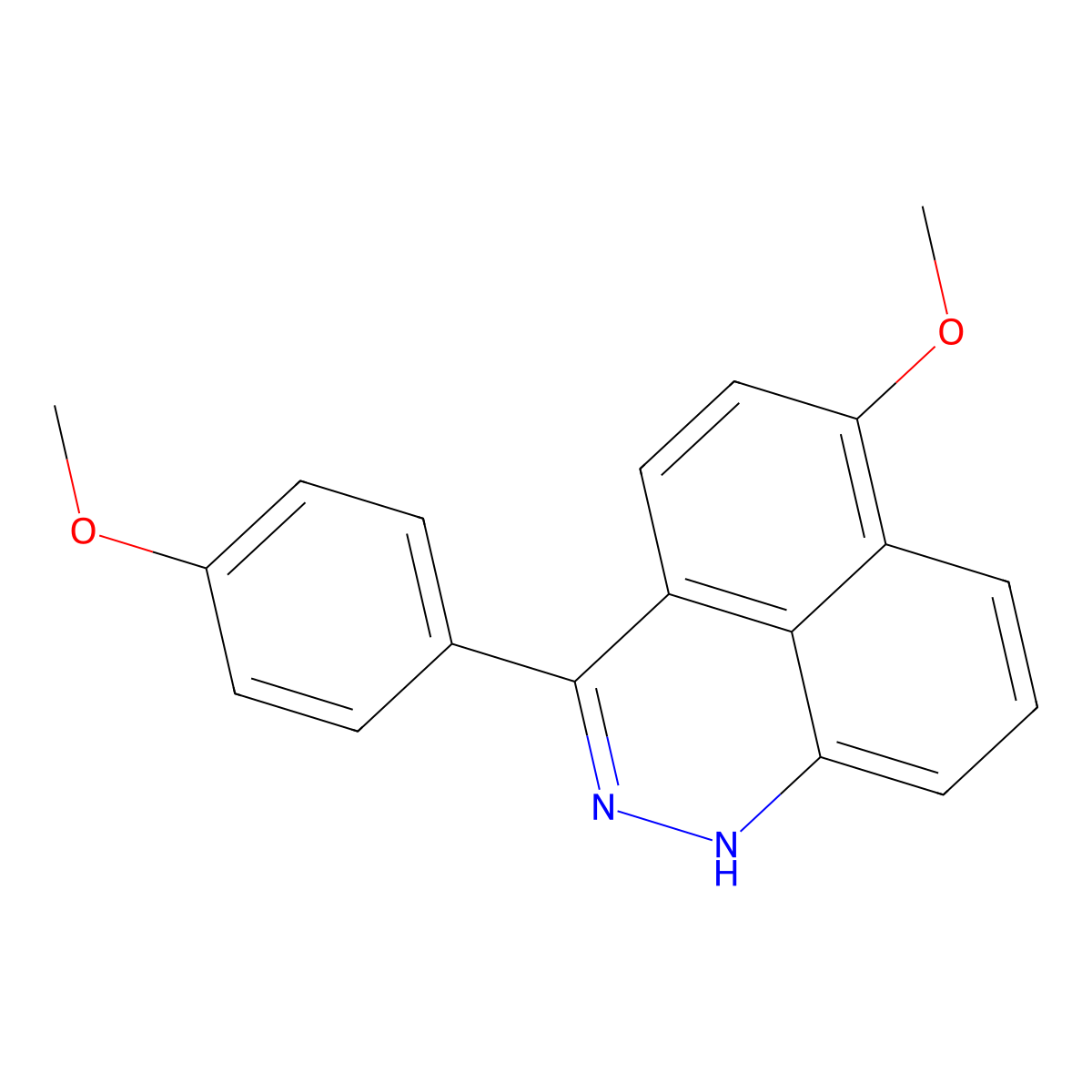 6-methoxy-3-(4-methoxyphenyl)-1H-benzo[de]cinnoline molecular structure, CAS 309922-38-1