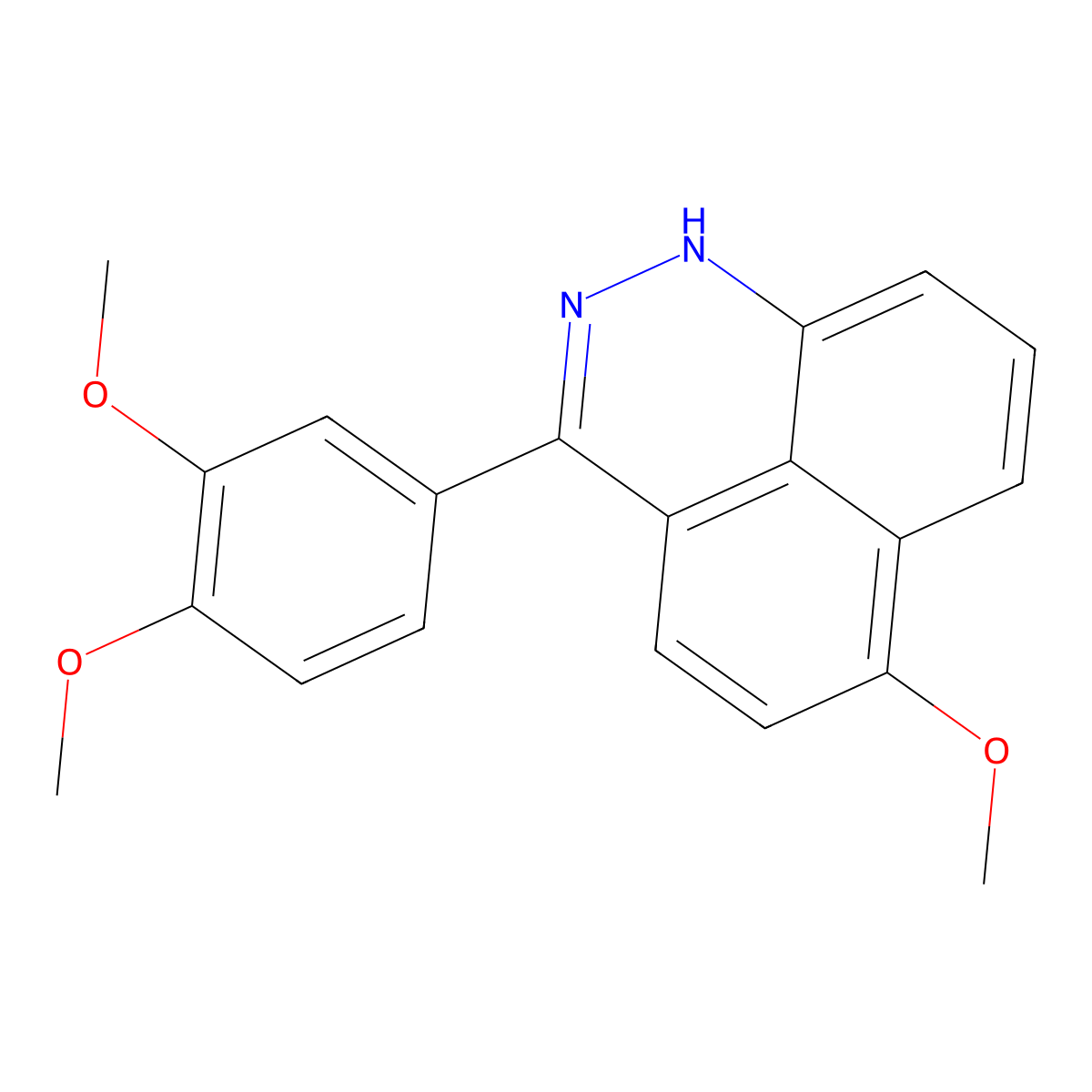 3-(3,4-dimethoxyphenyl)-6-methoxy-1H-benzo[de]cinnoline molecular structure, CAS 309922-39-2