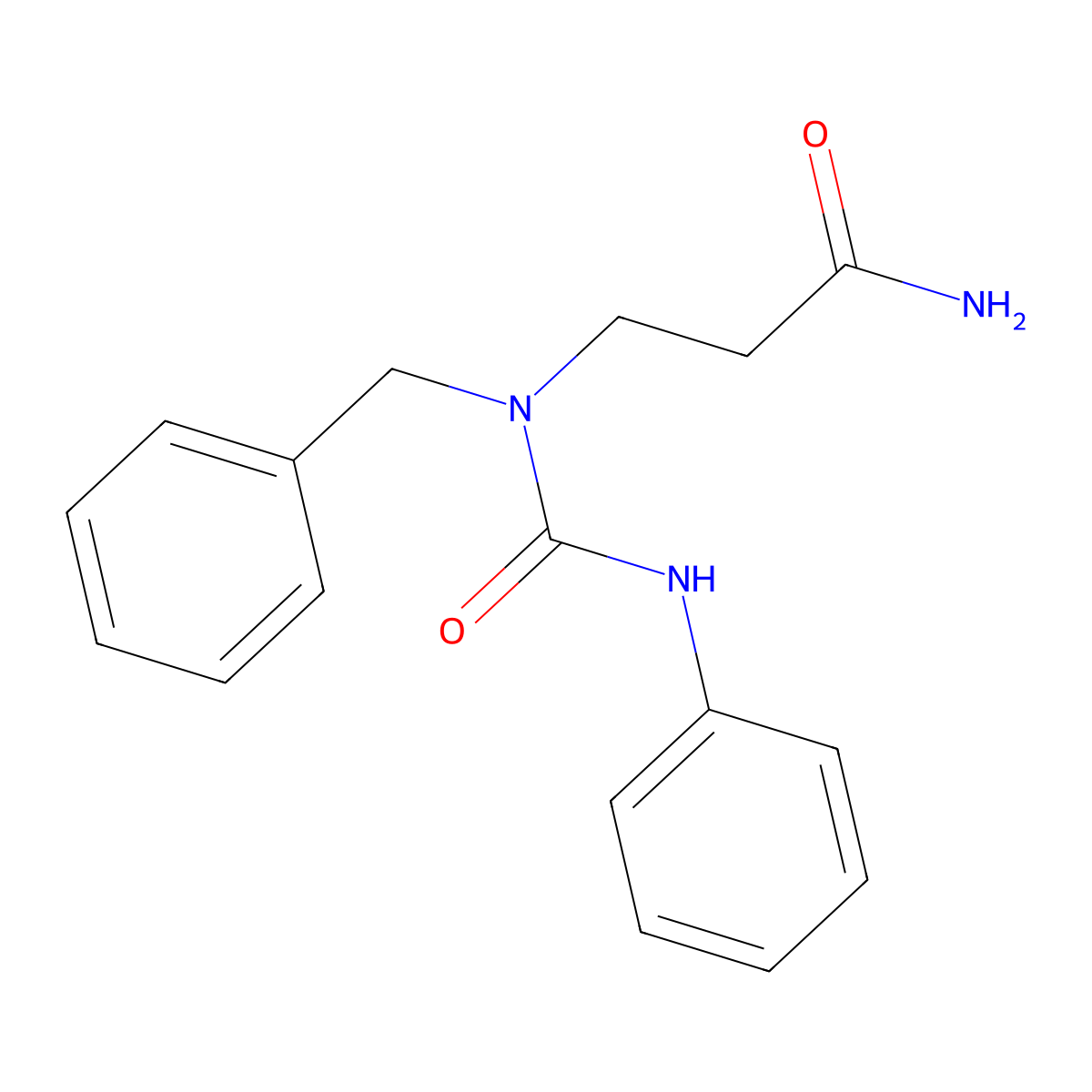 3-(1-Benzyl-3-phenylureido)propanamide molecular structure, CAS 309924-91-2