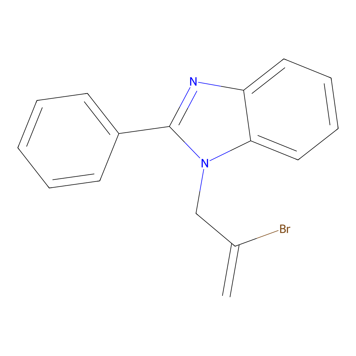1-(2-Bromoprop-2-enyl)-2-phenylbenzimidazole molecular structure, CAS 309925-02-8