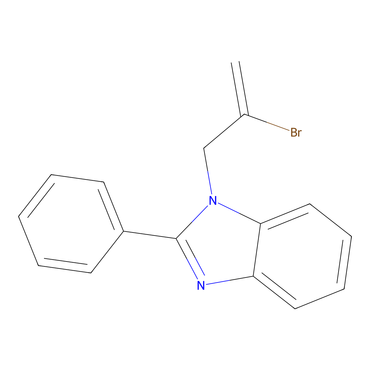1-(2-Bromoprop-2-enyl)-2-phenylbenzimidazole molecular structure, CAS 309925-02-8