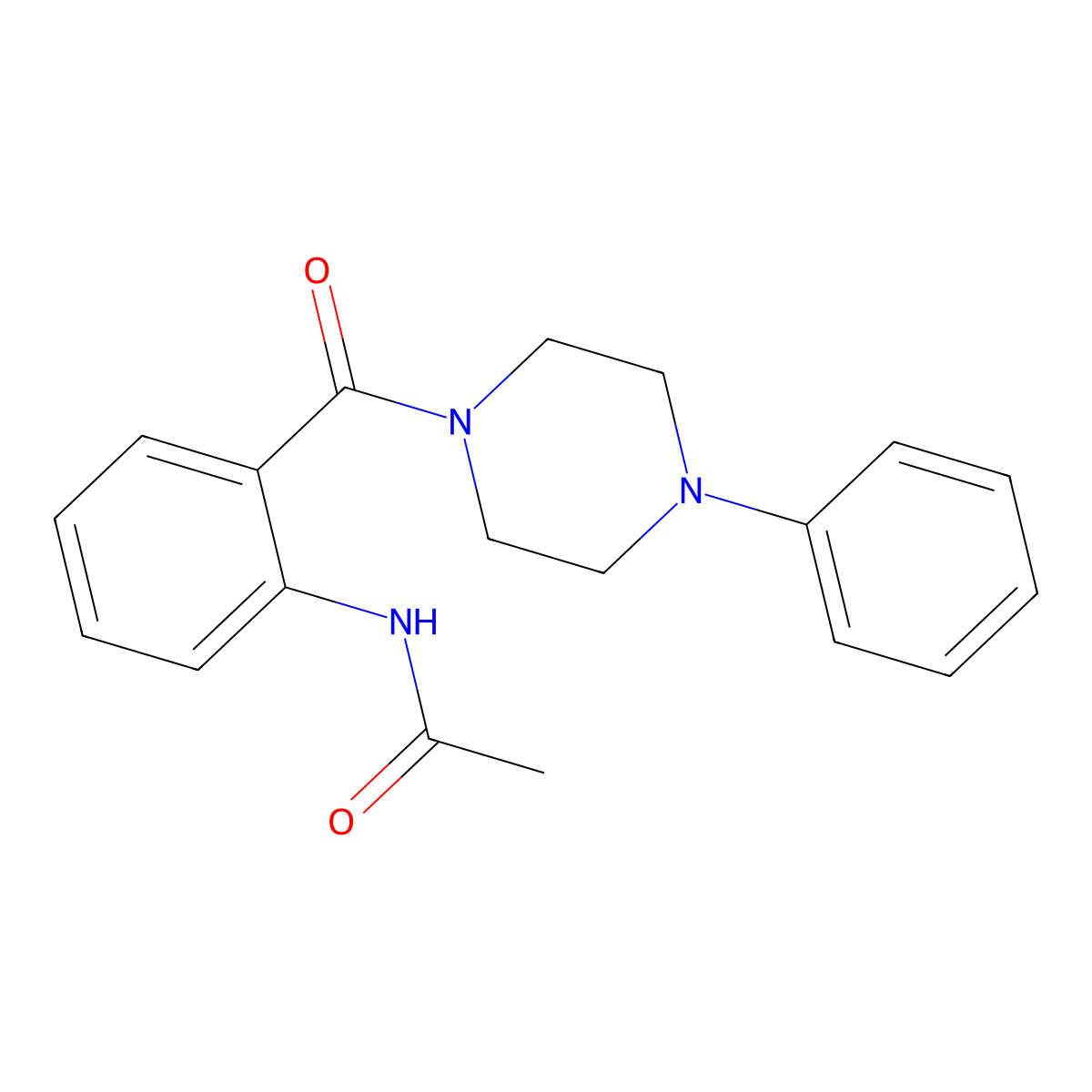 N-[2-(4-phenylpiperazine-1-carbonyl)phenyl]acetamide molecular structure, CAS 309925-26-6