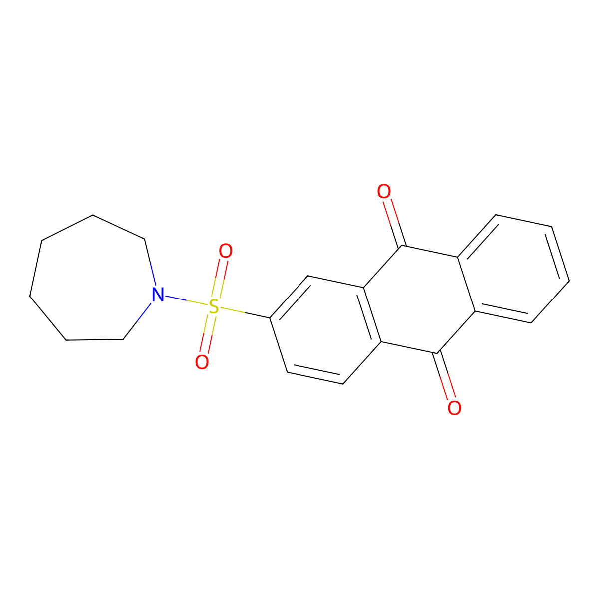2-(Azepan-1-ylsulfonyl)anthracene-9,10-dione molecular structure, CAS 309926-04-3