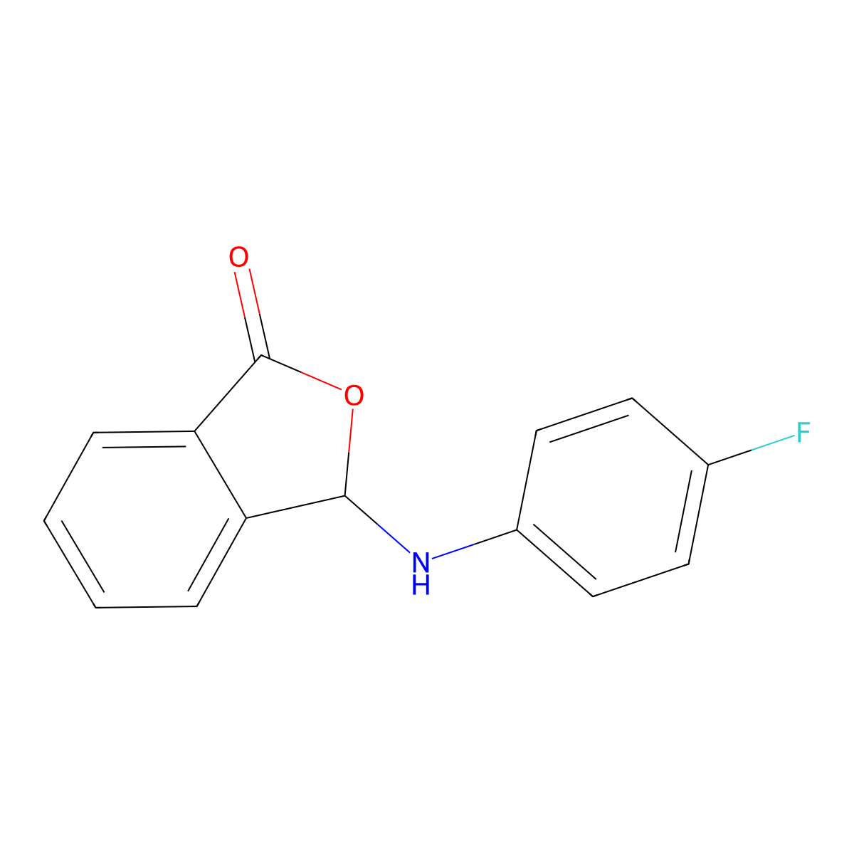 3-(4-Fluoro-phenylamino)-3H-isobenzofuran-1-one molecular structure, CAS 309926-32-7